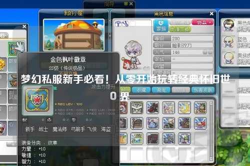 梦幻私服新手必看！从零开始玩转经典怀旧世界