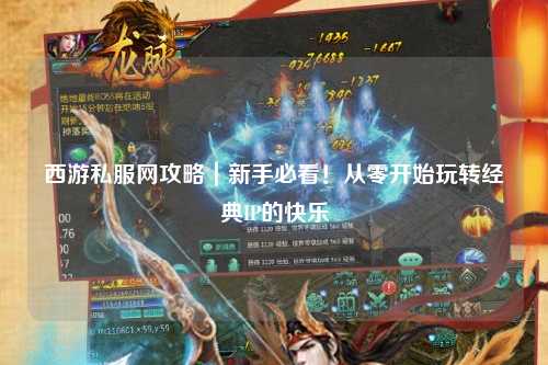 西游私服网攻略｜新手必看！从零开始玩转经典IP的快乐